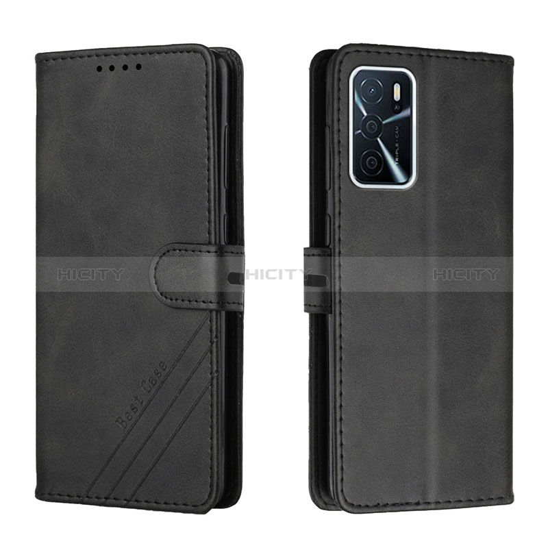 Funda de Cuero Cartera con Soporte Carcasa H02X para Oppo A56 5G Negro