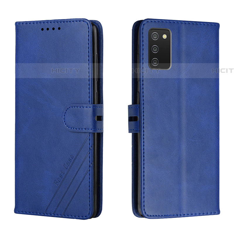 Funda de Cuero Cartera con Soporte Carcasa H02X para Samsung Galaxy A03s Azul