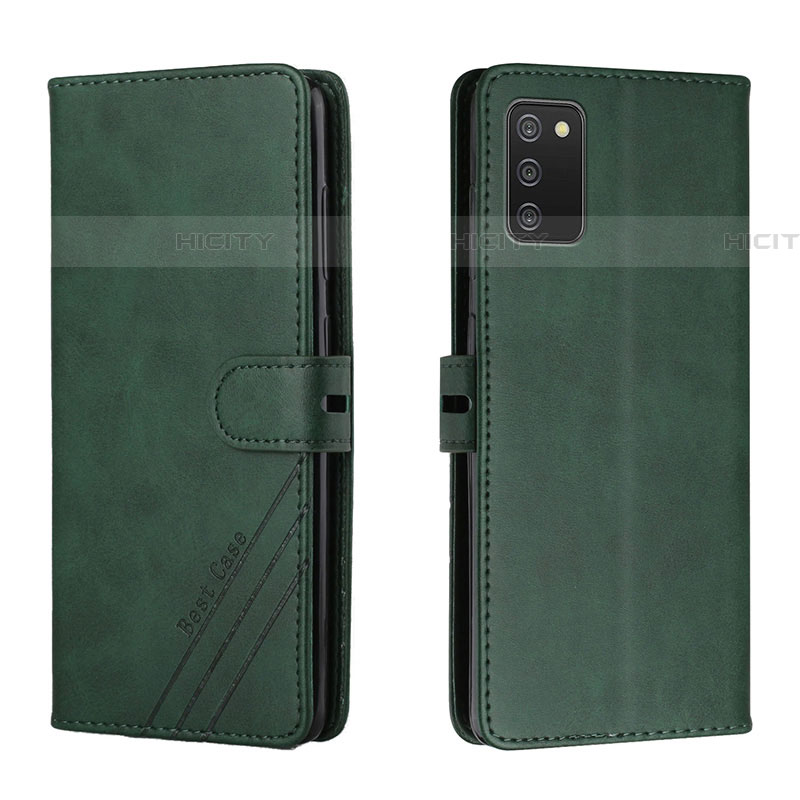 Funda de Cuero Cartera con Soporte Carcasa H02X para Samsung Galaxy A03s Verde