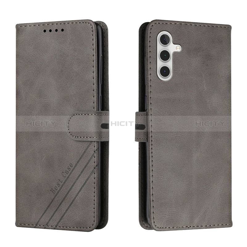 Funda de Cuero Cartera con Soporte Carcasa H02X para Samsung Galaxy A04s Gris