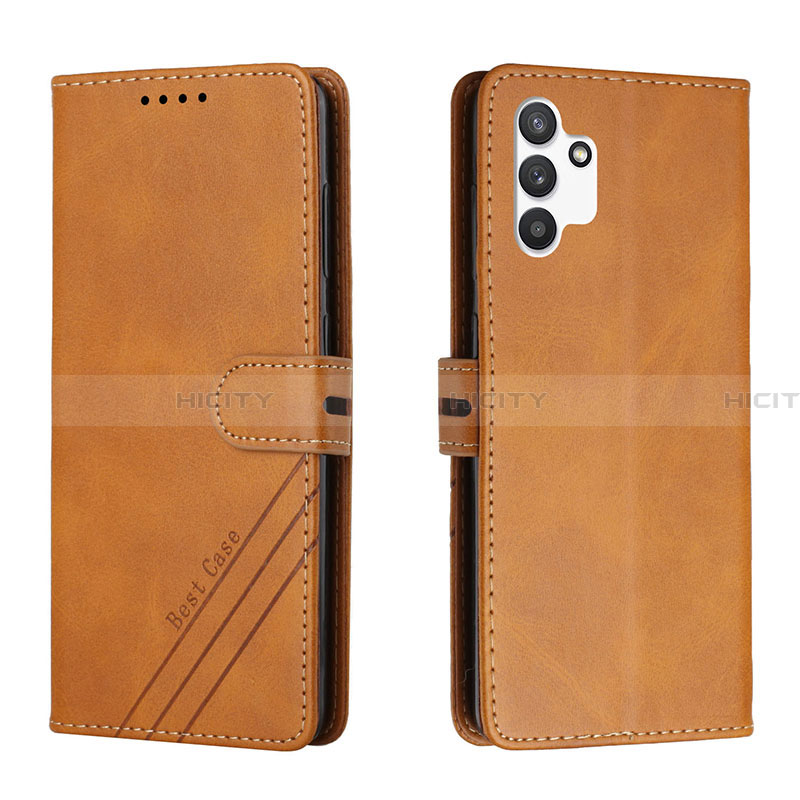 Funda de Cuero Cartera con Soporte Carcasa H02X para Samsung Galaxy A13 4G Marron Claro