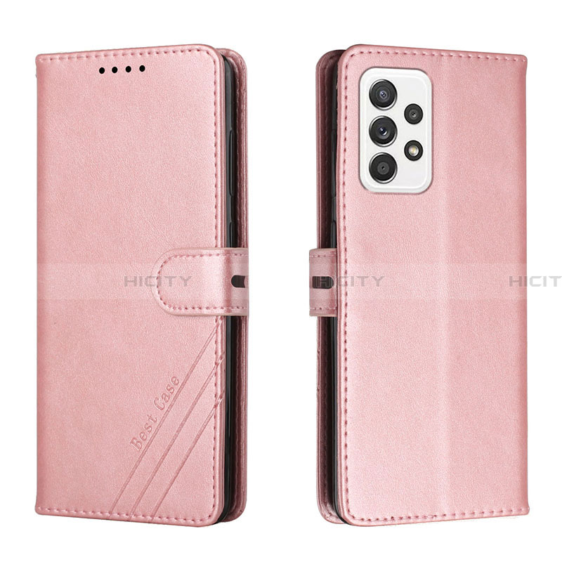 Funda de Cuero Cartera con Soporte Carcasa H02X para Samsung Galaxy A33 5G Oro Rosa