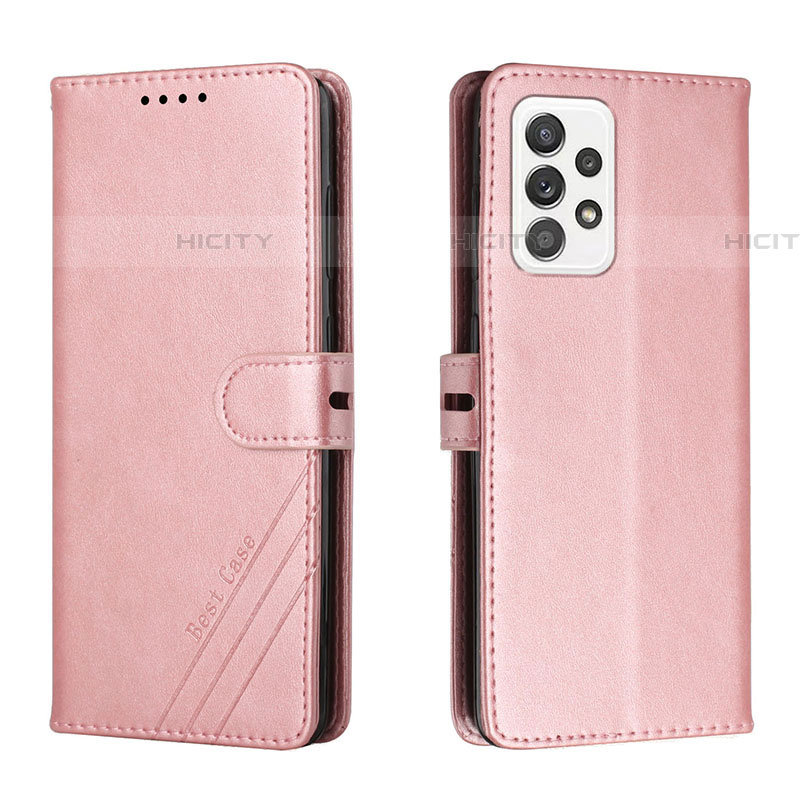 Funda de Cuero Cartera con Soporte Carcasa H02X para Samsung Galaxy A53 5G Oro Rosa