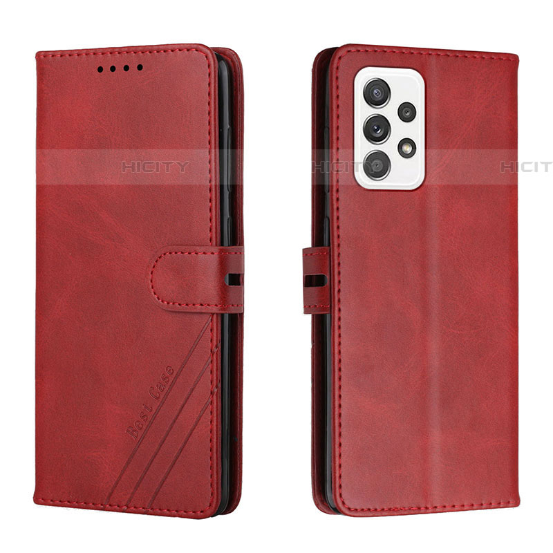 Funda de Cuero Cartera con Soporte Carcasa H02X para Samsung Galaxy A53 5G Rojo