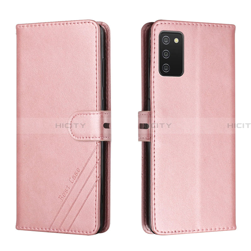 Funda de Cuero Cartera con Soporte Carcasa H02X para Samsung Galaxy F02S SM-E025F Oro Rosa