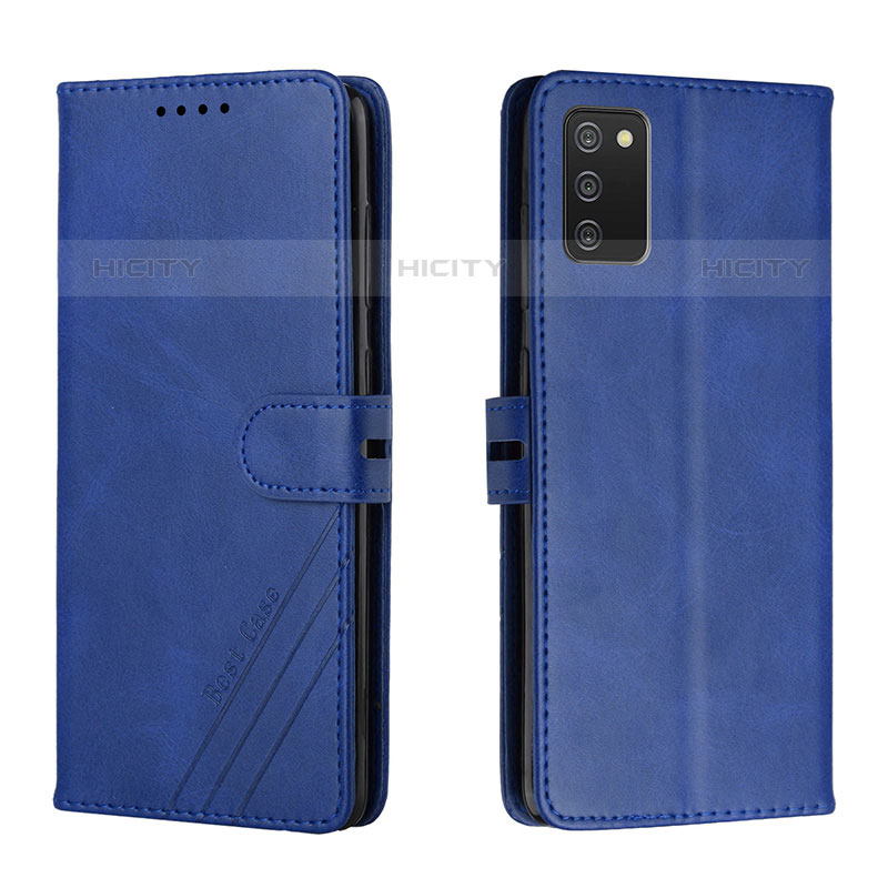 Funda de Cuero Cartera con Soporte Carcasa H02X para Samsung Galaxy M02s Azul