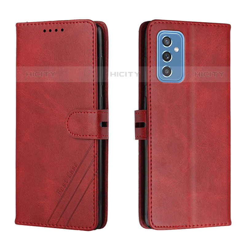 Funda de Cuero Cartera con Soporte Carcasa H02X para Samsung Galaxy M52 5G Rojo