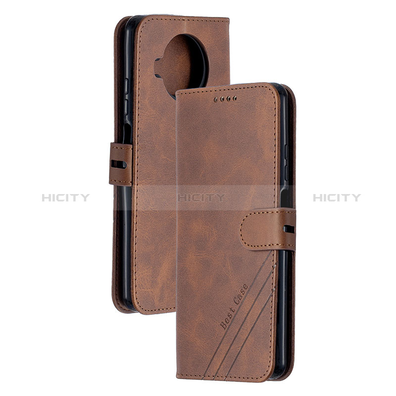 Funda de Cuero Cartera con Soporte Carcasa H02X para Xiaomi Mi 10i 5G Marron