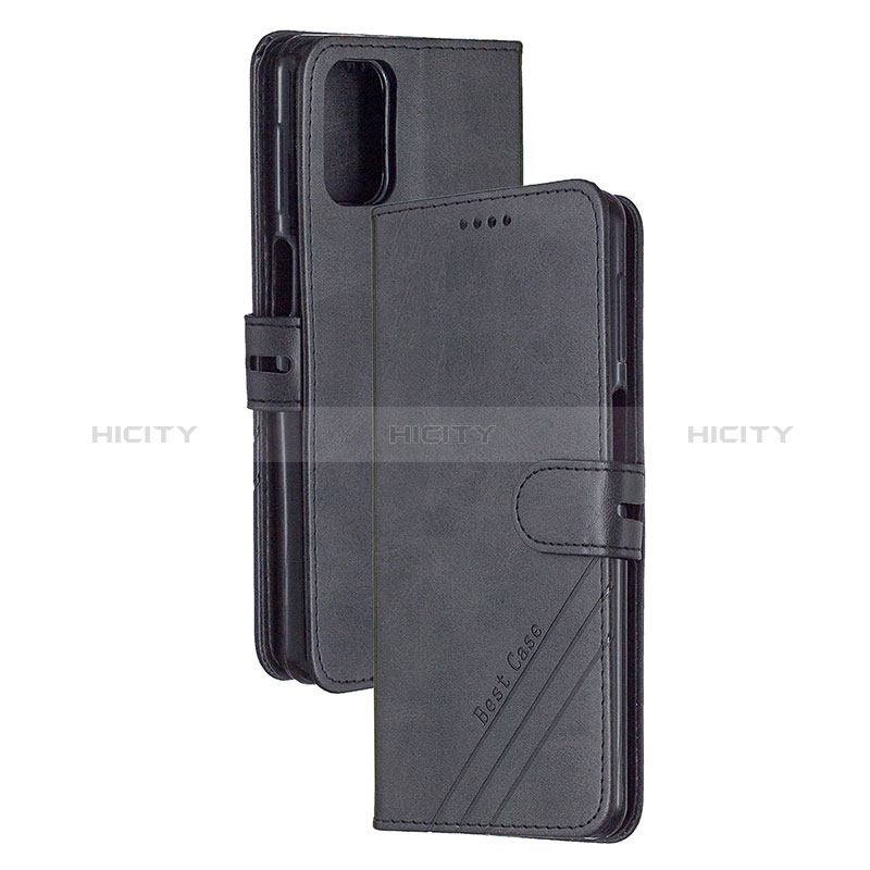 Funda de Cuero Cartera con Soporte Carcasa H02X para Xiaomi Mi 10T Pro 5G Negro