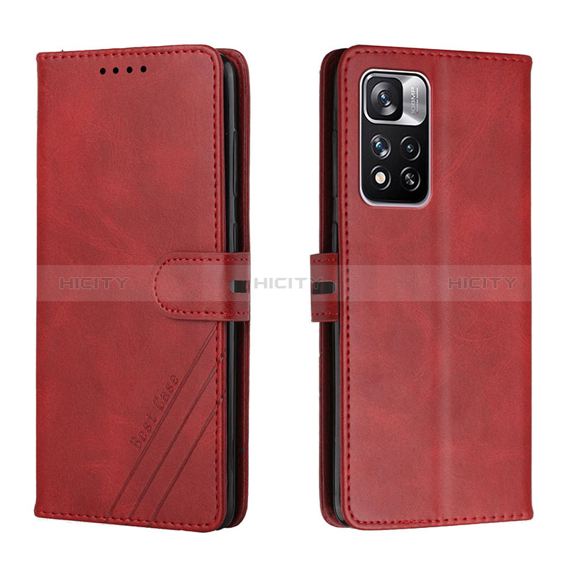 Funda de Cuero Cartera con Soporte Carcasa H02X para Xiaomi Mi 11i 5G (2022) Rojo