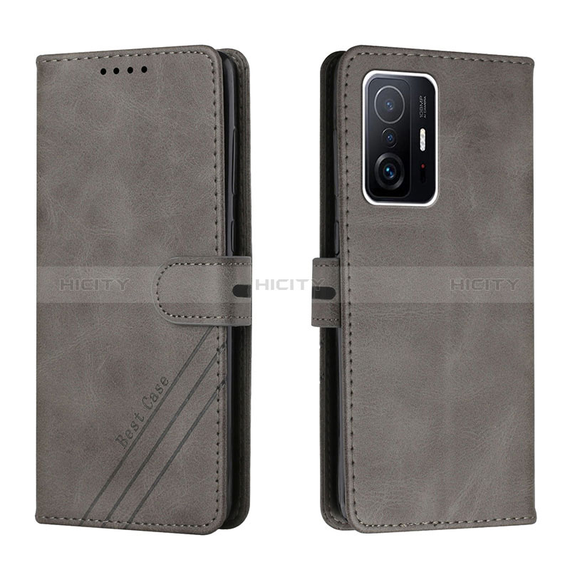 Funda de Cuero Cartera con Soporte Carcasa H02X para Xiaomi Mi 11T 5G Gris