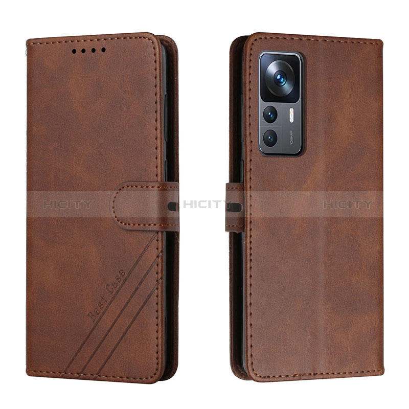 Funda de Cuero Cartera con Soporte Carcasa H02X para Xiaomi Mi 12T 5G Marron