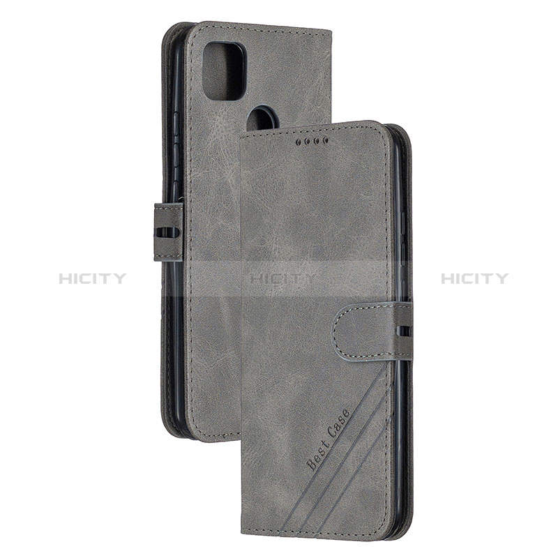 Funda de Cuero Cartera con Soporte Carcasa H02X para Xiaomi POCO C31 Gris