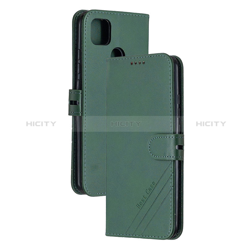 Funda de Cuero Cartera con Soporte Carcasa H02X para Xiaomi POCO C31 Verde