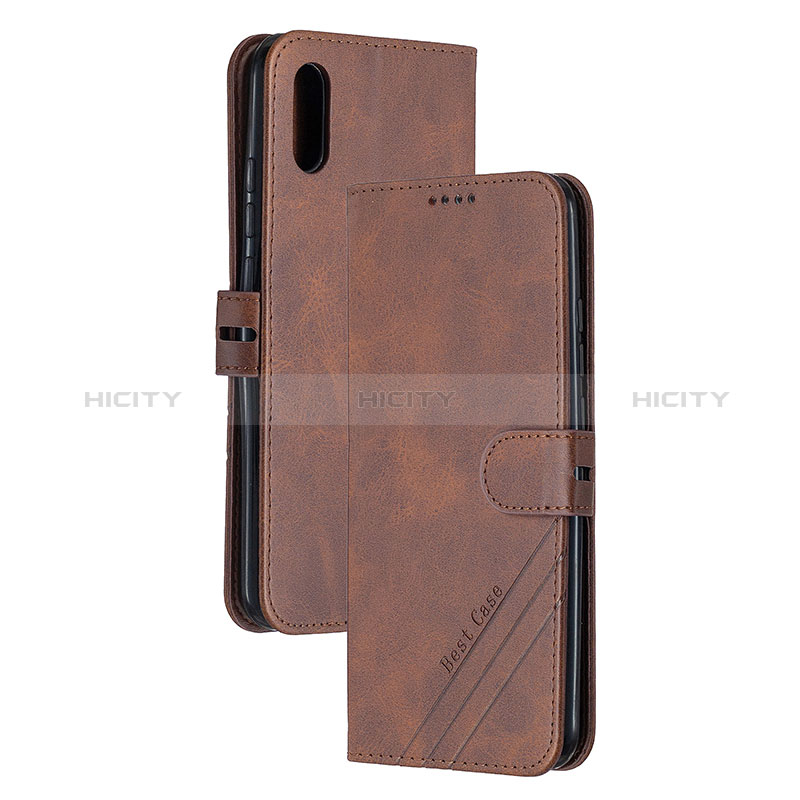 Funda de Cuero Cartera con Soporte Carcasa H02X para Xiaomi Redmi 9AT Marron