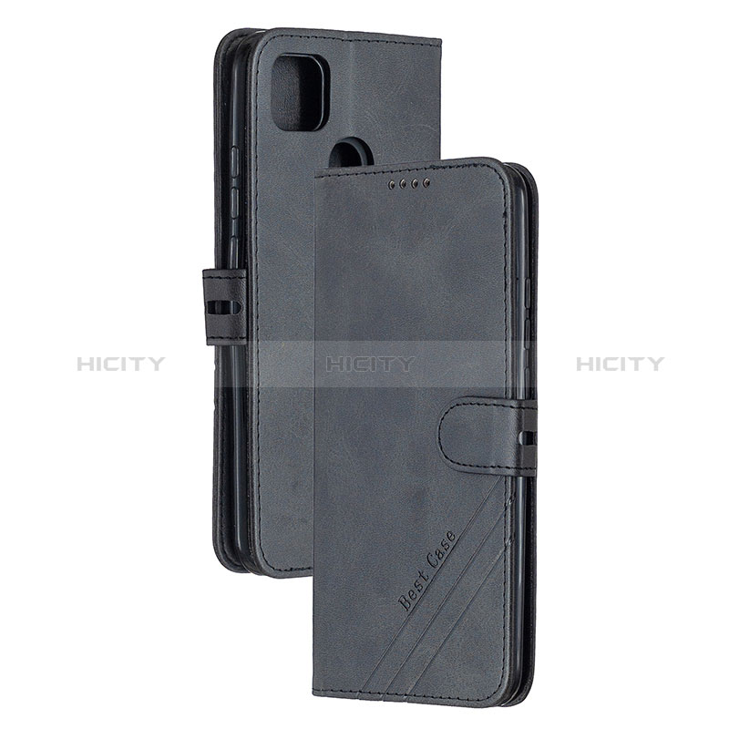 Funda de Cuero Cartera con Soporte Carcasa H02X para Xiaomi Redmi 9C NFC Negro