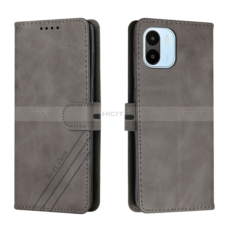 Funda de Cuero Cartera con Soporte Carcasa H02X para Xiaomi Redmi A1 Gris