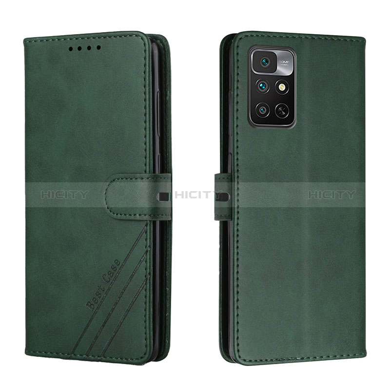 Funda de Cuero Cartera con Soporte Carcasa H02X para Xiaomi Redmi Note 11 4G (2022) Verde