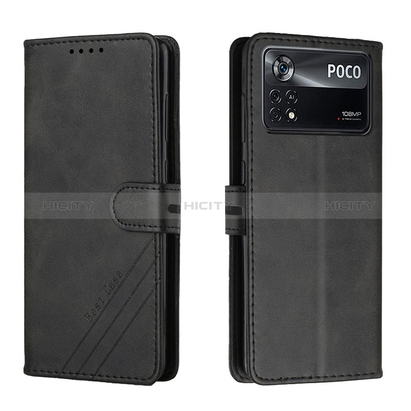 Funda de Cuero Cartera con Soporte Carcasa H02X para Xiaomi Redmi Note 11E Pro 5G Negro