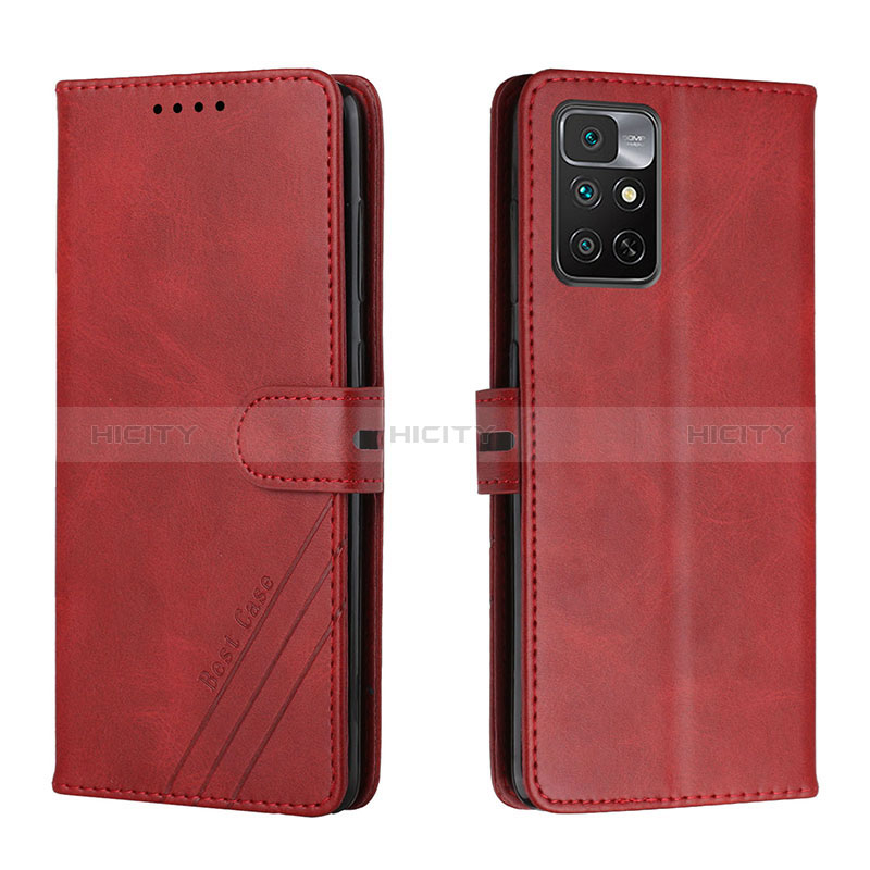 Funda de Cuero Cartera con Soporte Carcasa H02X para Xiaomi Redmi Note 11S 4G Rojo