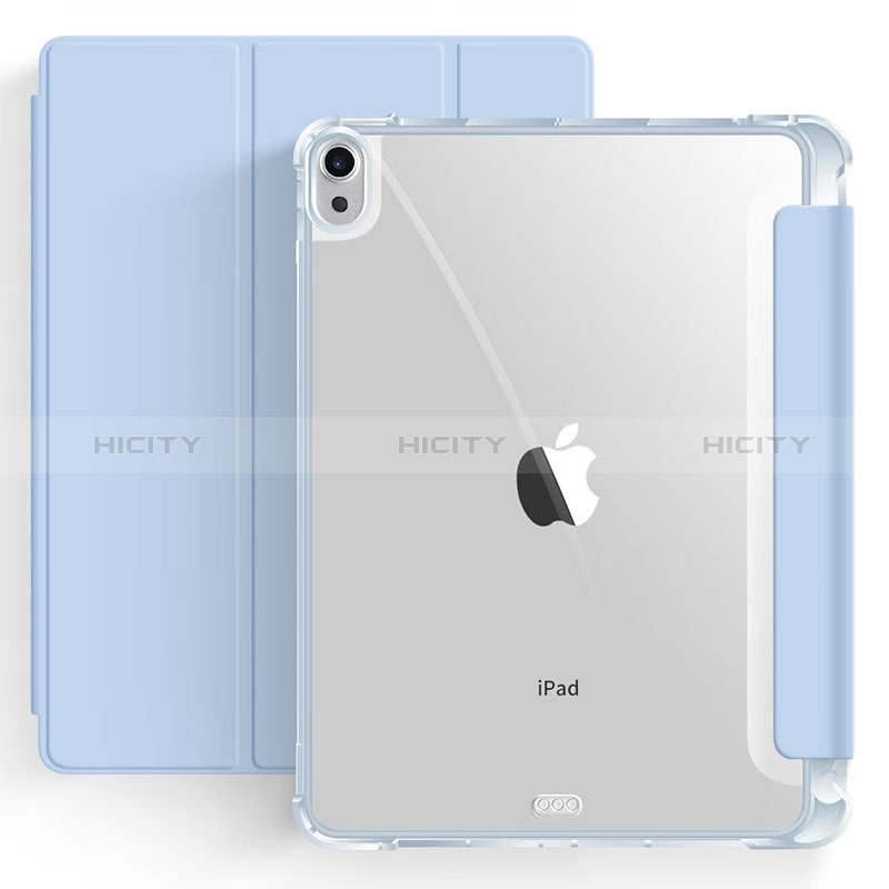Funda de Cuero Cartera con Soporte Carcasa H03 para Apple iPad Air 5 10.9 (2022) Azul