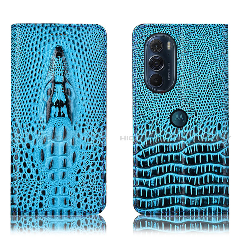 Funda de Cuero Cartera con Soporte Carcasa H03P para Motorola Moto Edge 30 Pro 5G