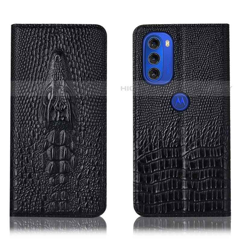 Funda de Cuero Cartera con Soporte Carcasa H03P para Motorola Moto G51 5G