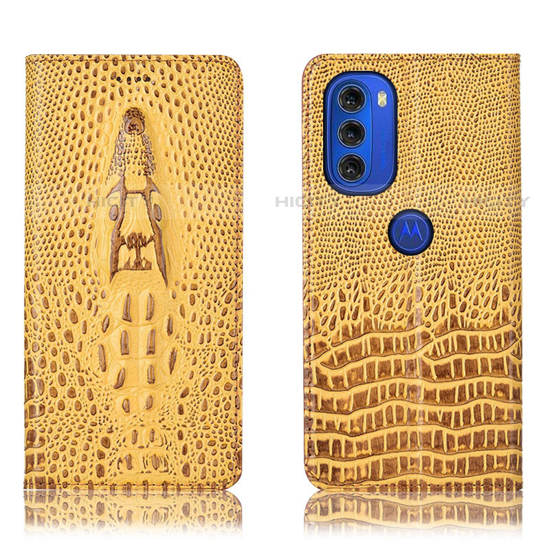 Funda de Cuero Cartera con Soporte Carcasa H03P para Motorola Moto G51 5G