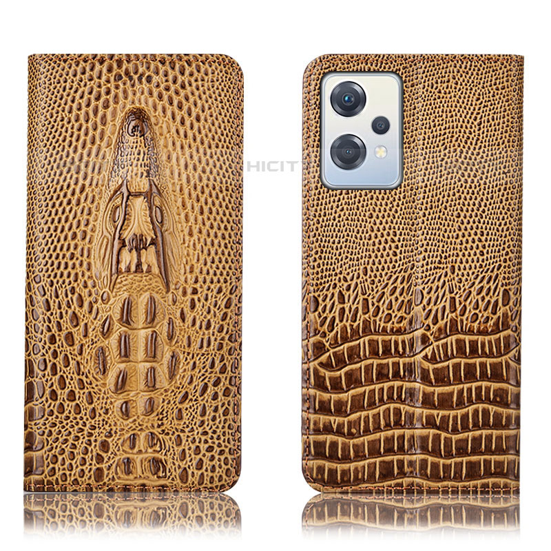 Funda de Cuero Cartera con Soporte Carcasa H03P para OnePlus Nord CE 2 Lite 5G Marron