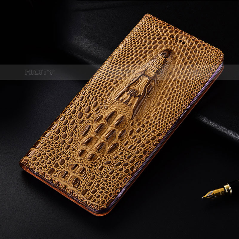 Funda de Cuero Cartera con Soporte Carcasa H03P para Oppo A11s Marron