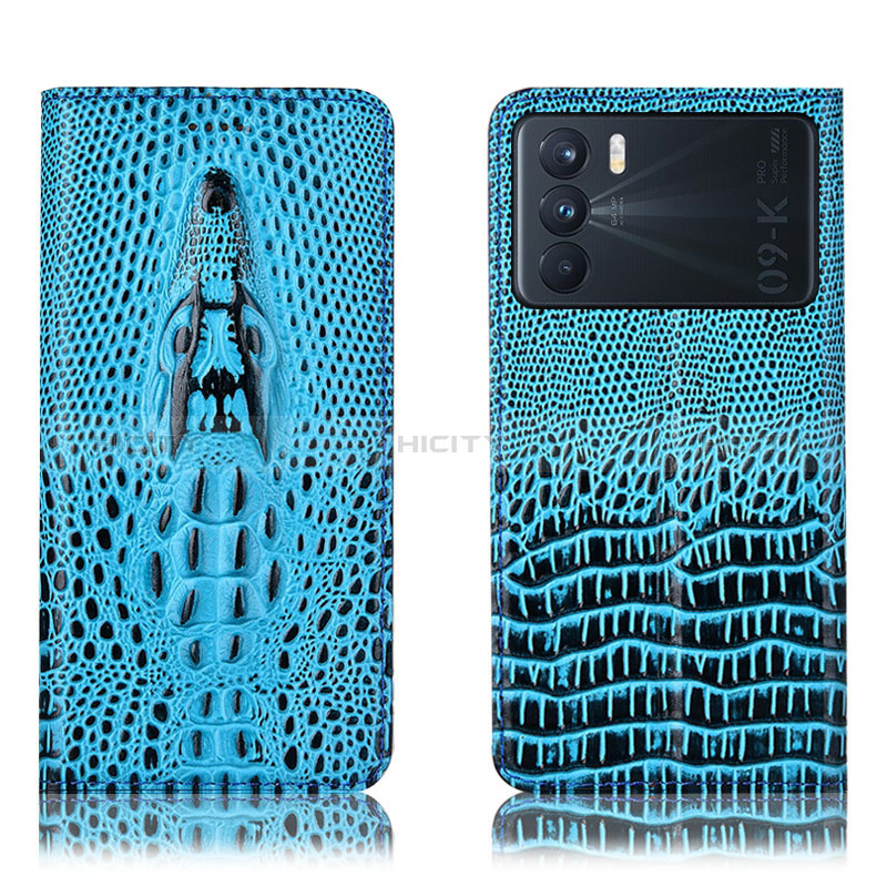 Funda de Cuero Cartera con Soporte Carcasa H03P para Oppo K9 Pro 5G