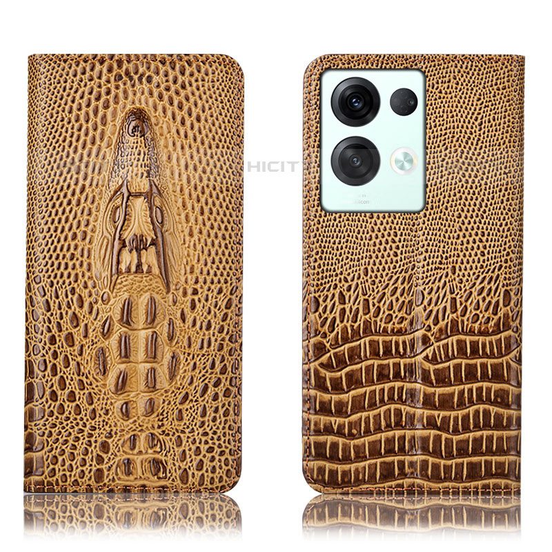 Funda de Cuero Cartera con Soporte Carcasa H03P para Oppo Reno8 Pro 5G