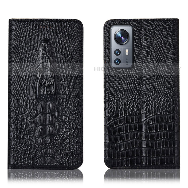 Funda de Cuero Cartera con Soporte Carcasa H03P para Xiaomi Mi 12 Lite 5G Negro