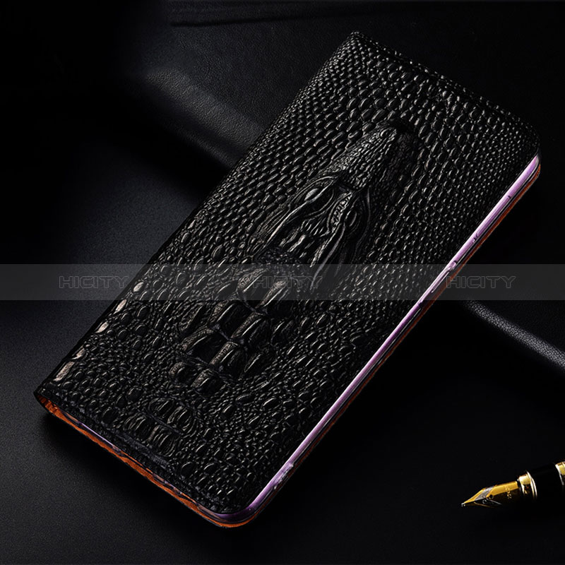 Funda de Cuero Cartera con Soporte Carcasa H03P para Xiaomi Redmi 9AT Negro