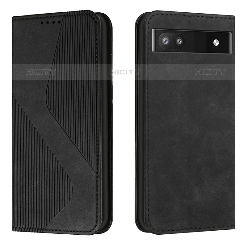 Funda de Cuero Cartera con Soporte Carcasa H03X para Google Pixel 6a 5G Negro