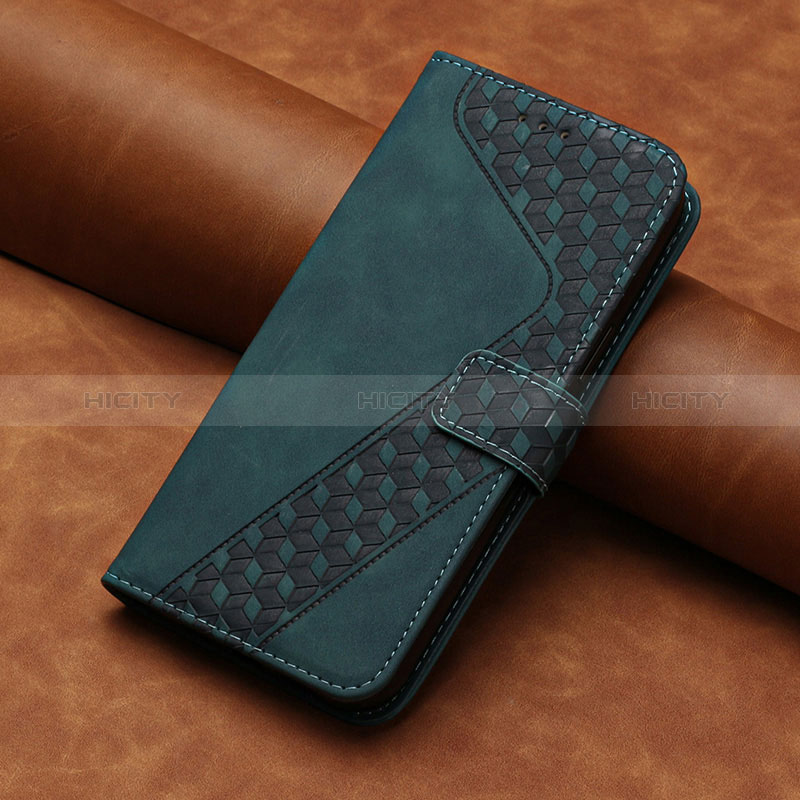 Funda de Cuero Cartera con Soporte Carcasa H03X para Huawei Honor 70 Pro 5G Verde