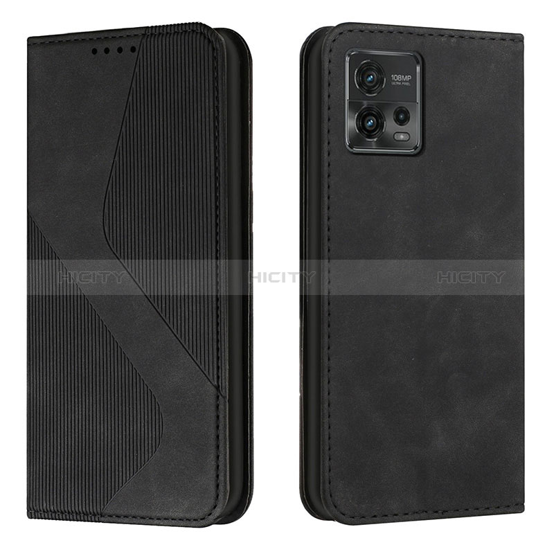 Funda de Cuero Cartera con Soporte Carcasa H03X para Motorola Moto G72