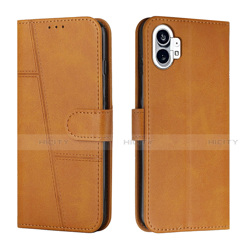 Funda de Cuero Cartera con Soporte Carcasa H03X para Nothing Phone 1 Marron Claro