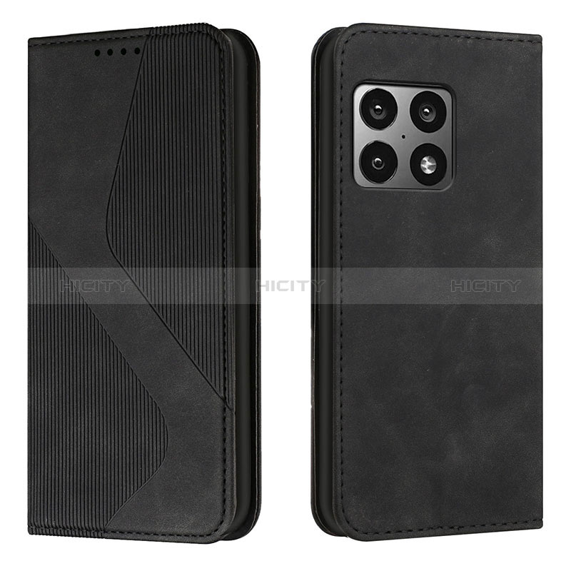 Funda de Cuero Cartera con Soporte Carcasa H03X para OnePlus 10 Pro 5G Negro