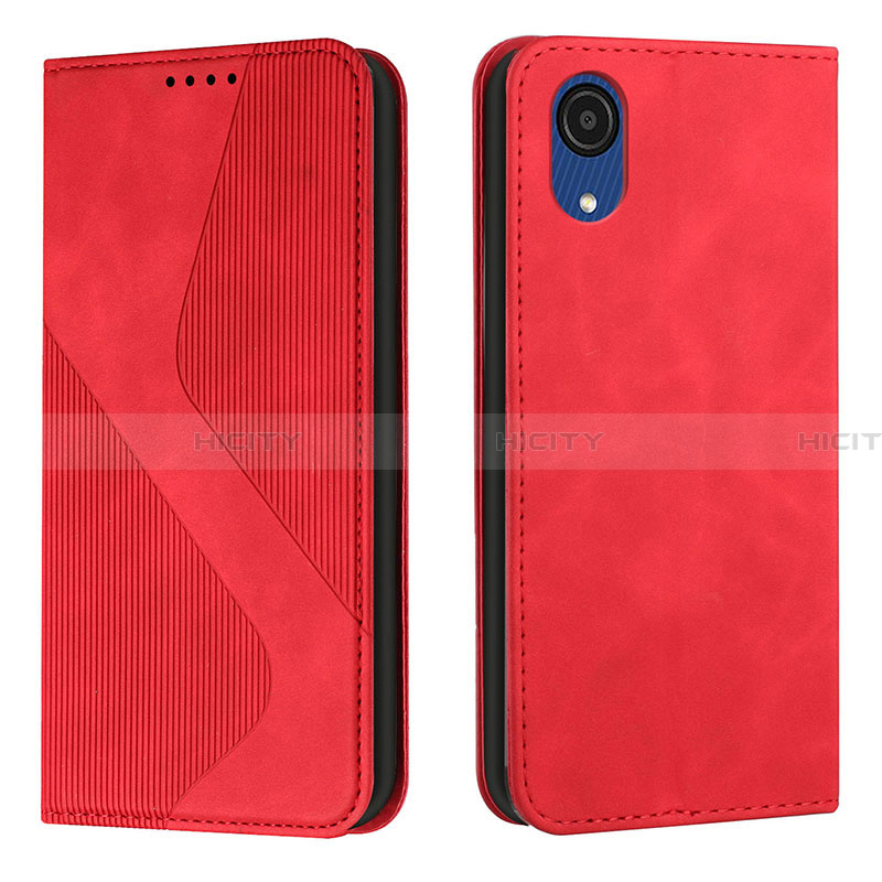 Funda de Cuero Cartera con Soporte Carcasa H03X para Samsung Galaxy A03 Core Rojo