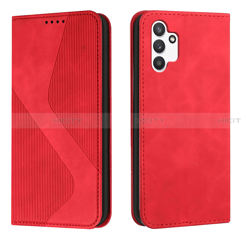 Funda de Cuero Cartera con Soporte Carcasa H03X para Samsung Galaxy A13 4G Rojo