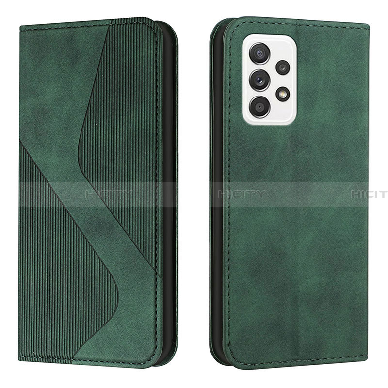 Funda de Cuero Cartera con Soporte Carcasa H03X para Samsung Galaxy A33 5G Verde