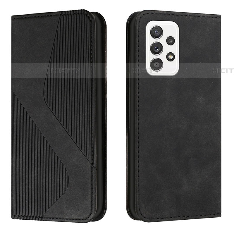 Funda de Cuero Cartera con Soporte Carcasa H03X para Samsung Galaxy A53 5G Negro