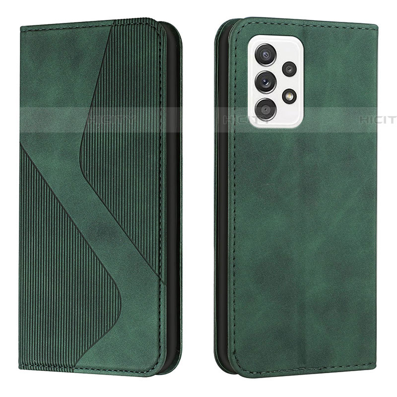 Funda de Cuero Cartera con Soporte Carcasa H03X para Samsung Galaxy A53 5G Verde