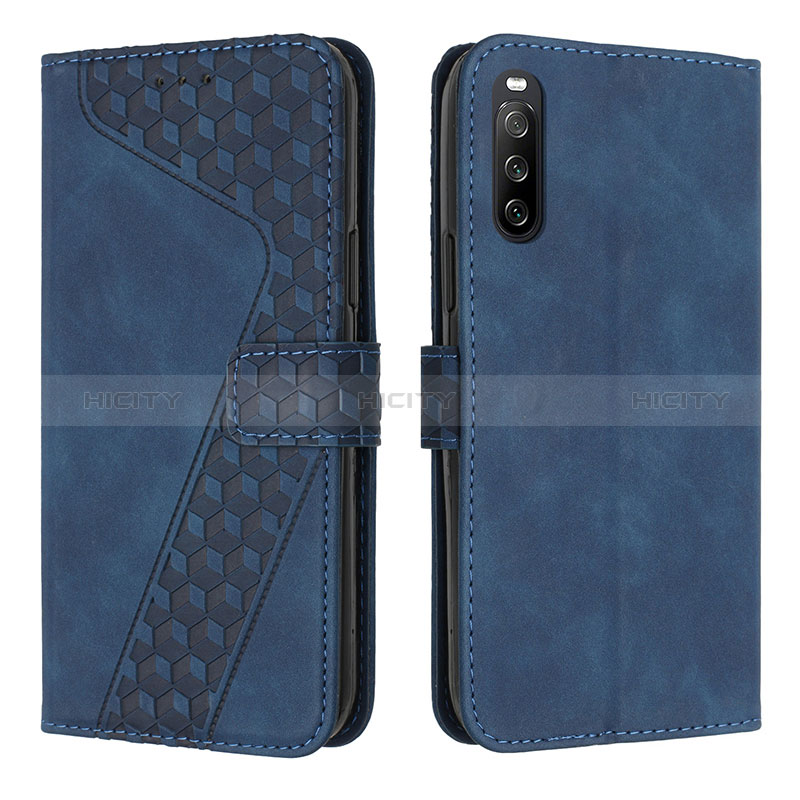 Funda de Cuero Cartera con Soporte Carcasa H03X para Sony Xperia 10 IV Azul