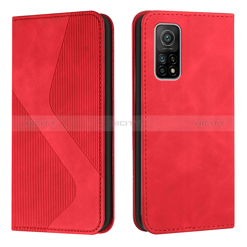 Funda de Cuero Cartera con Soporte Carcasa H03X para Xiaomi Mi 10T 5G Rojo