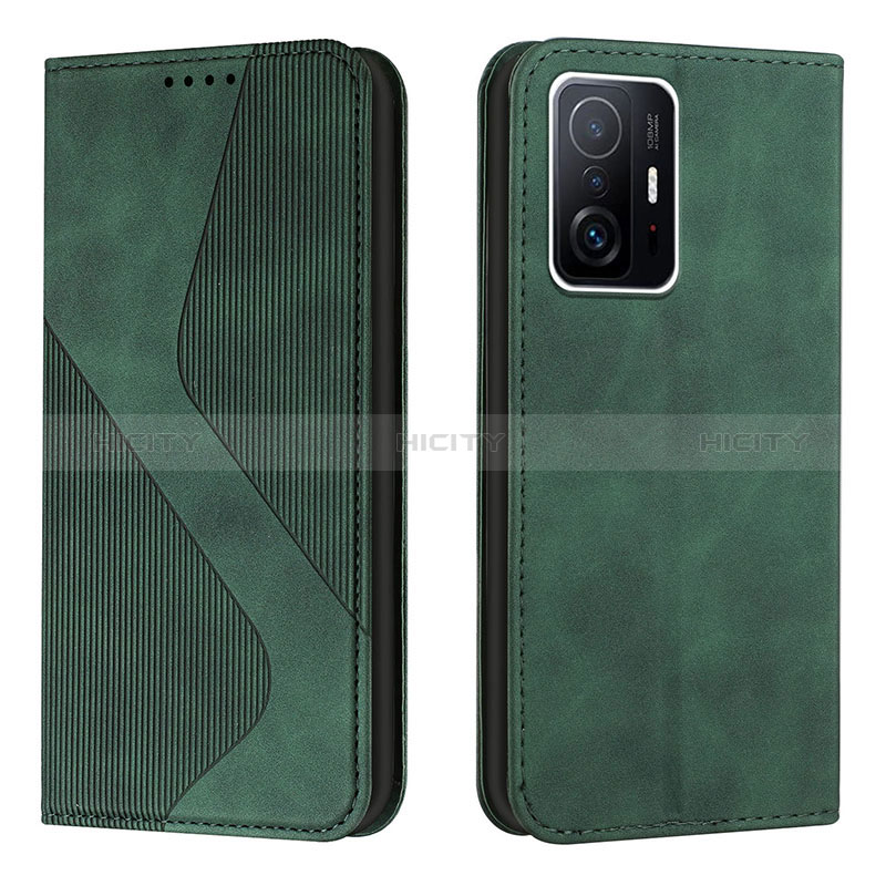 Funda de Cuero Cartera con Soporte Carcasa H03X para Xiaomi Mi 11T 5G Verde