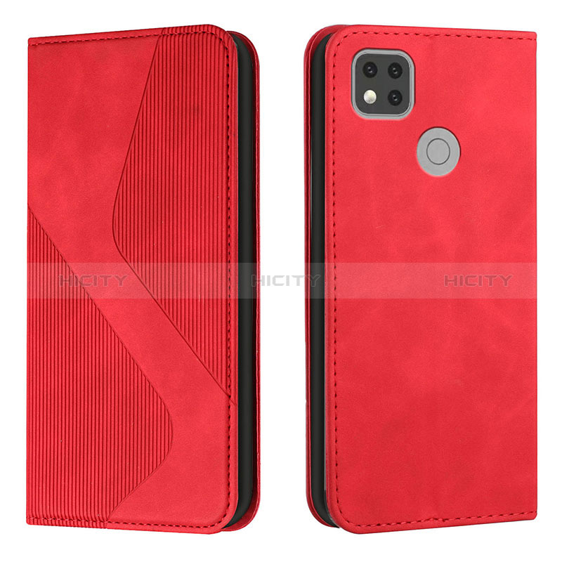 Funda de Cuero Cartera con Soporte Carcasa H03X para Xiaomi POCO C31 Rojo