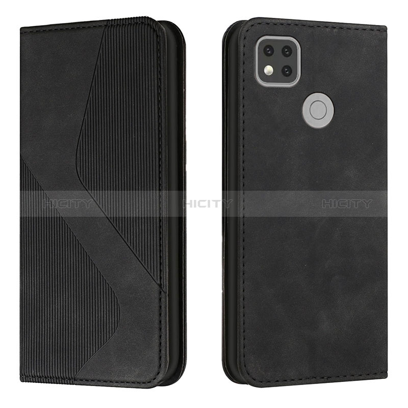 Funda de Cuero Cartera con Soporte Carcasa H03X para Xiaomi Redmi 10A 4G Negro