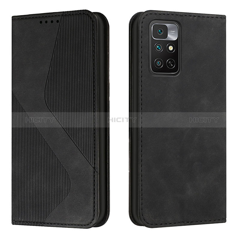 Funda de Cuero Cartera con Soporte Carcasa H03X para Xiaomi Redmi Note 11 4G (2022) Negro